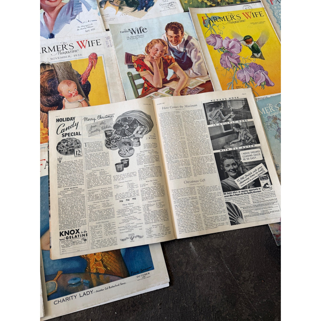 Vintage Farm Journal Farmer's Wife Magazine Lot of 30 1930s 1940s Paper Ephemera