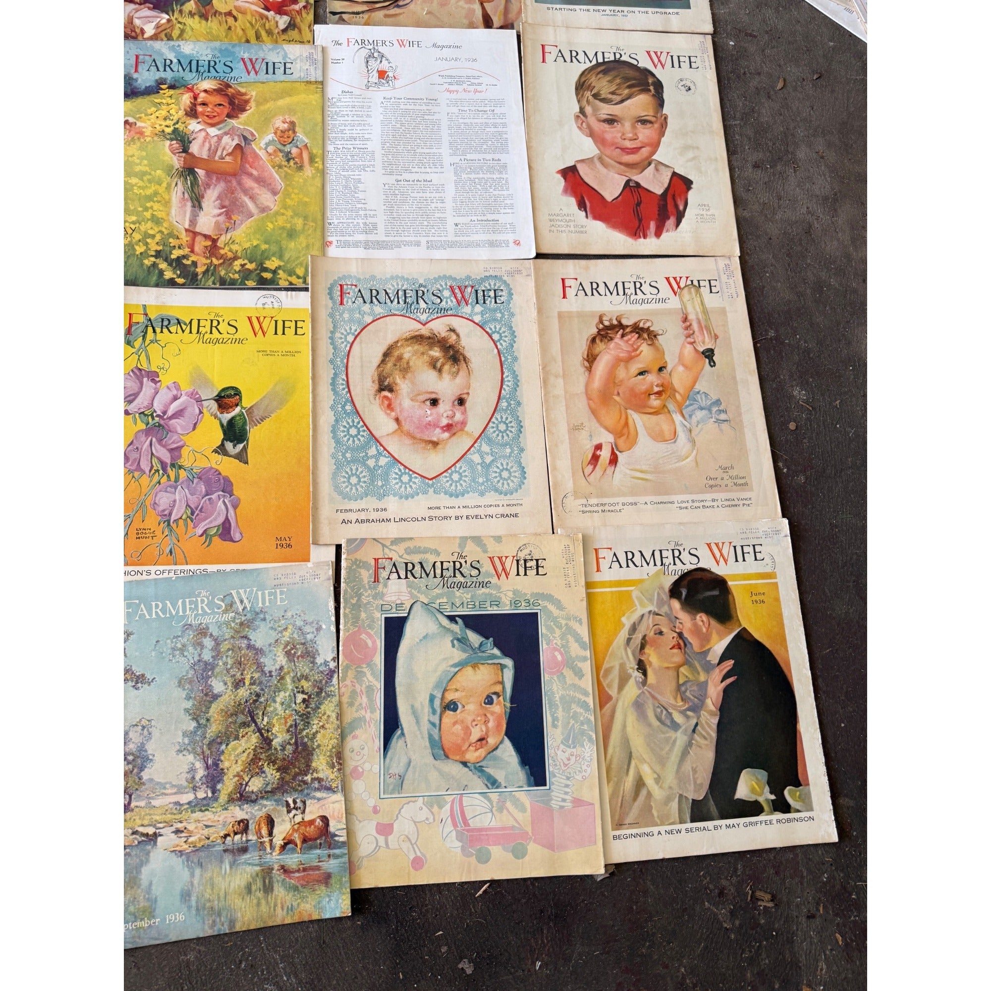 Vintage Farm Journal Farmer's Wife Magazine Lot of 30 1930s 1940s Paper Ephemera