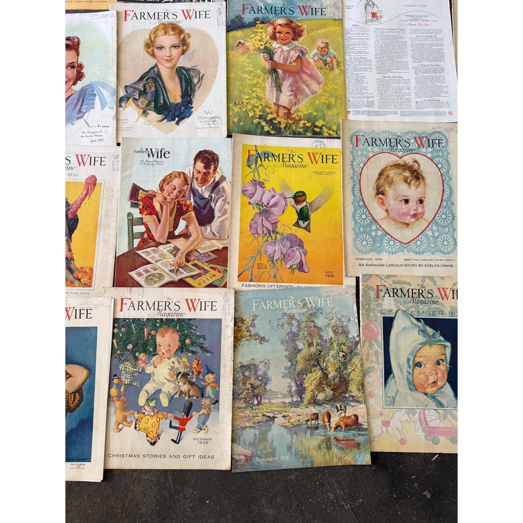 Vintage Farm Journal Farmer's Wife Magazine Lot of 30 1930s 1940s Paper Ephemera