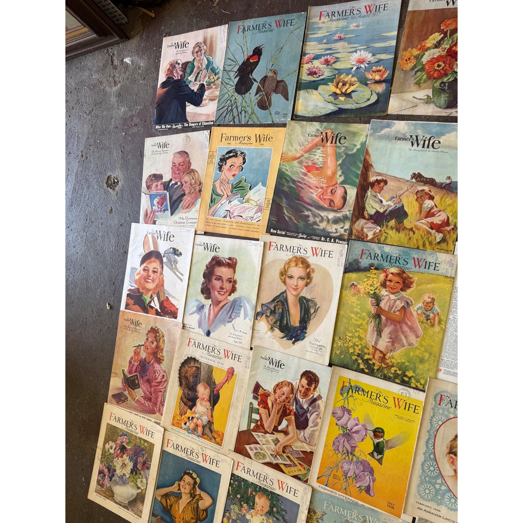 Vintage Farm Journal Farmer's Wife Magazine Lot of 30 1930s 1940s Paper Ephemera