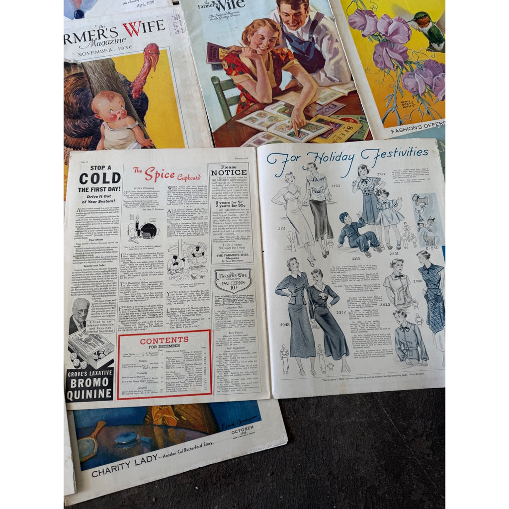Vintage Farm Journal Farmer's Wife Magazine Lot of 30 1930s 1940s Paper Ephemera