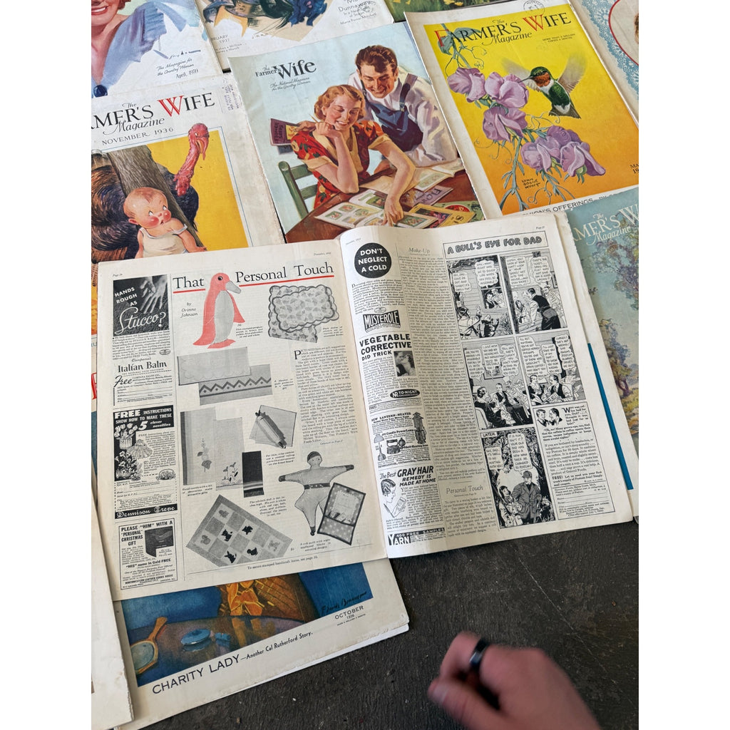 Vintage Farm Journal Farmer's Wife Magazine Lot of 30 1930s 1940s Paper Ephemera