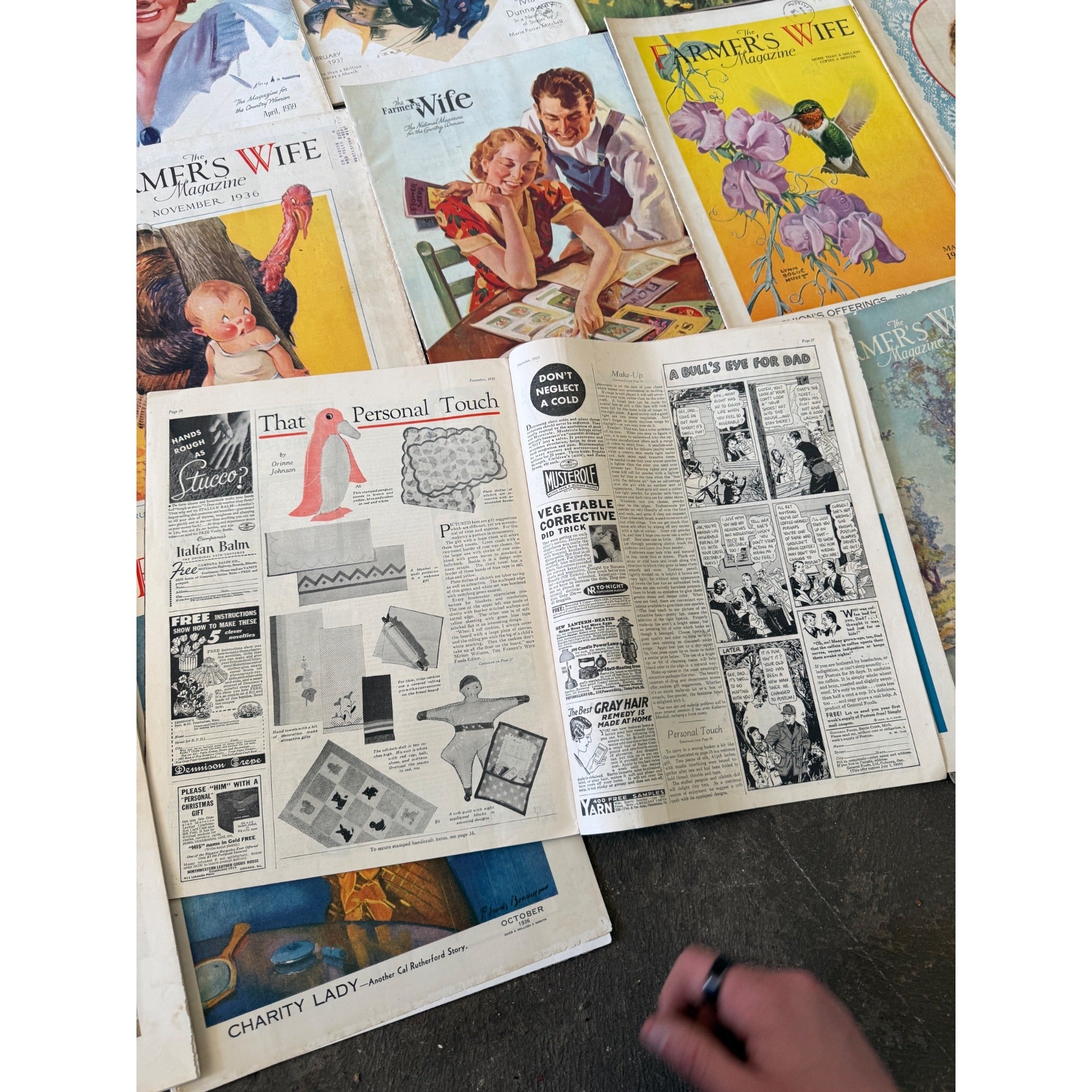Vintage Farm Journal Farmer's Wife Magazine Lot of 30 1930s 1940s Paper Ephemera
