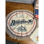 Vintage WW1 Sweetheart Remember Me Pillow Case Letter Pouch w/ Hankerchiefs