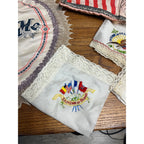 Vintage WW1 Sweetheart Remember Me Pillow Case Letter Pouch w/ Hankerchiefs