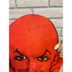 RARE Vintage Halloween Die Cut Cardboard DEVIL SATAN MASK EMERICK’S Buffalo, NY