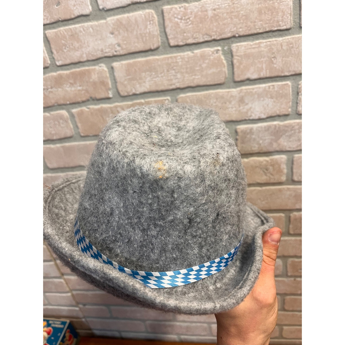 Vintage Leinenkugel's Grey Felt Oktoberfest Tyrolean Bavarian Hat Breweriana Advertising Chippewa Falls, WI