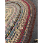 Antique Large Handmade Primitive Braided Area Floor Rug 12' x 15' Primitive Farmhouse