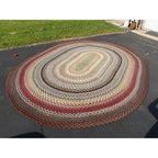 Antique Large Handmade Primitive Braided Area Floor Rug 12' x 15' Primitive Farmhouse