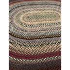 Antique Large Handmade Primitive Braided Area Floor Rug 12' x 15' Primitive Farmhouse
