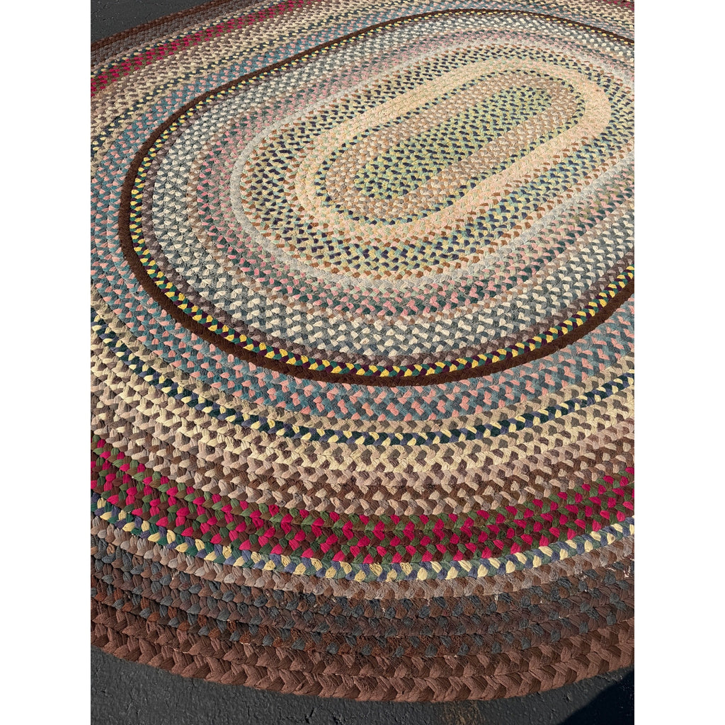 Antique Large Handmade Primitive Braided Area Floor Rug 12' x 15' Primitive Farmhouse