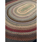 Antique Large Handmade Primitive Braided Area Floor Rug 12' x 15' Primitive Farmhouse