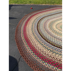 Antique Large Handmade Primitive Braided Area Floor Rug 12' x 15' Primitive Farmhouse