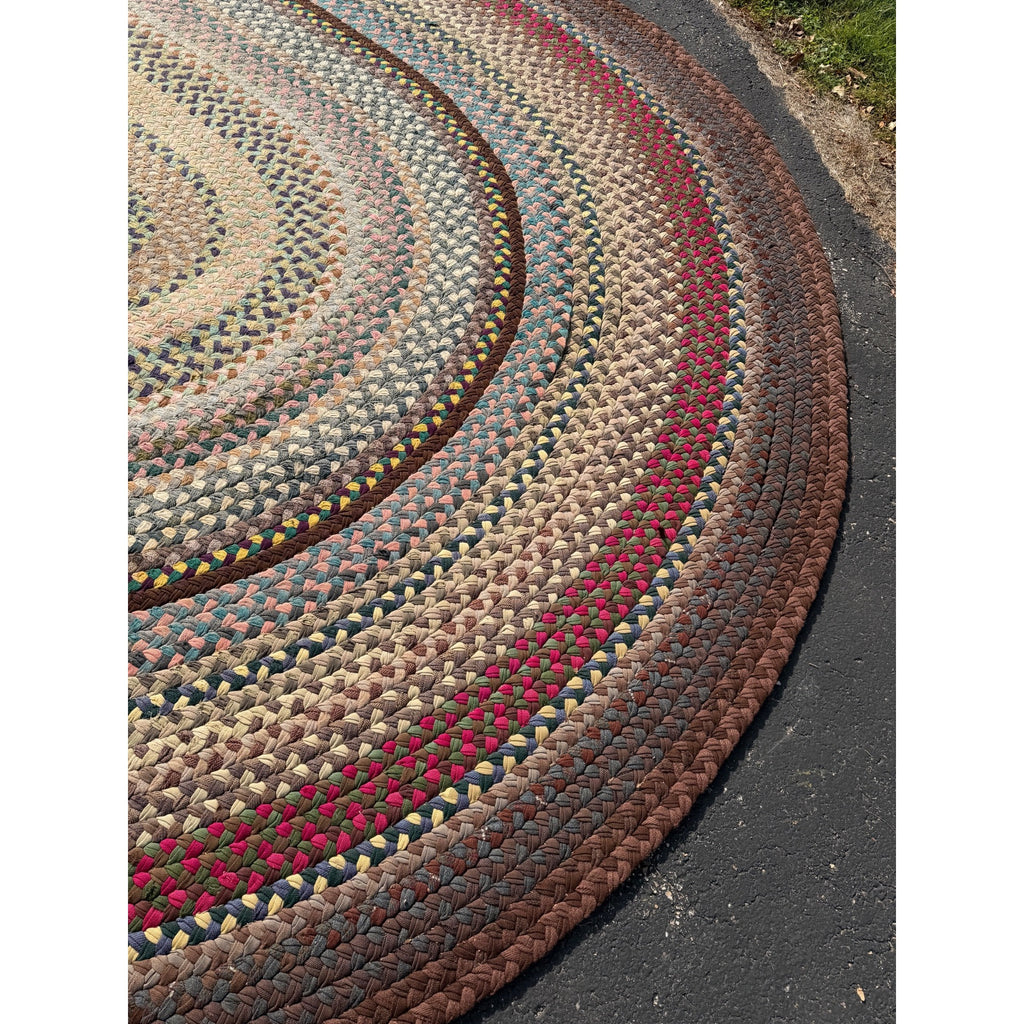 Antique Large Handmade Primitive Braided Area Floor Rug 12' x 15' Primitive Farmhouse