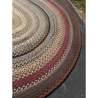 Antique Large Handmade Primitive Braided Area Floor Rug 12' x 15' Primitive Farmhouse