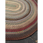 Antique Large Handmade Primitive Braided Area Floor Rug 12' x 15' Primitive Farmhouse