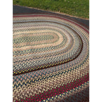 Antique Large Handmade Primitive Braided Area Floor Rug 12' x 15' Primitive Farmhouse
