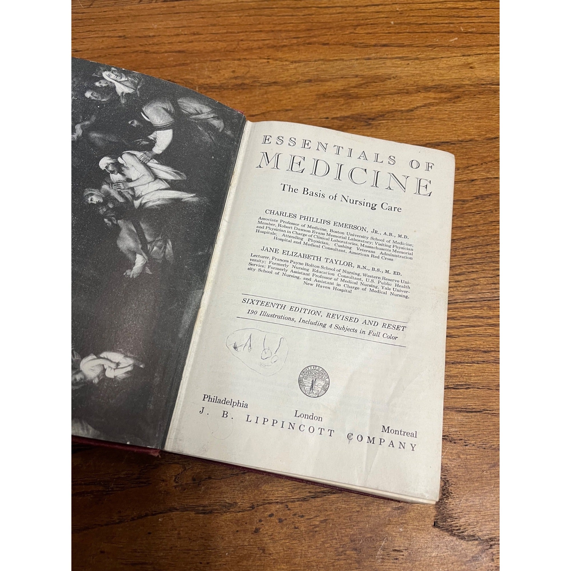 Vintage 1950 Essentials Of Medicine Basics Of Nursing Care Hardcover Book