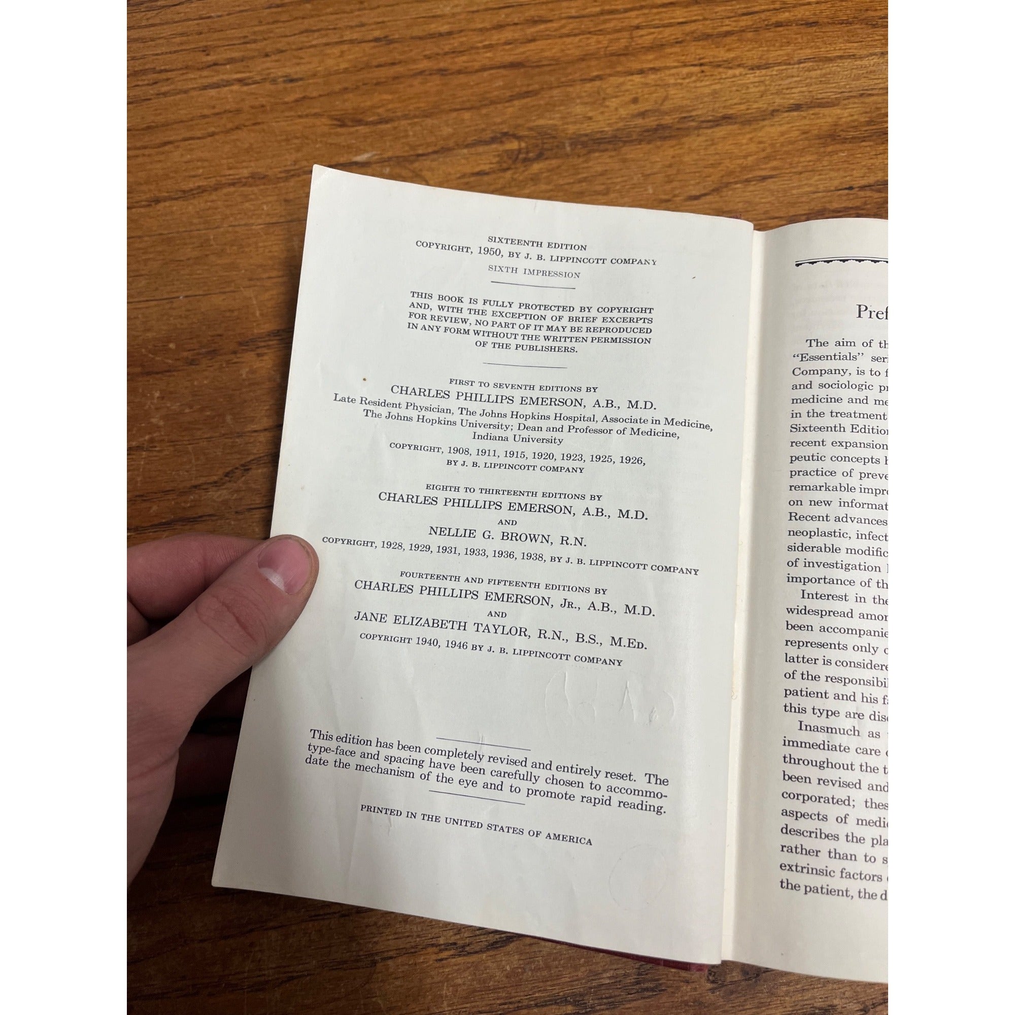 Vintage 1950 Essentials Of Medicine Basics Of Nursing Care Hardcover Book