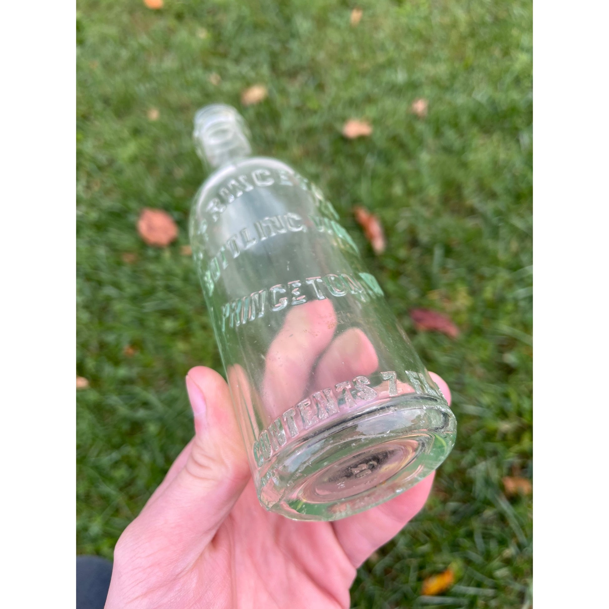 Princeton WI Beer Soda Bottle Princeton Bottling Works embossed 1933 clear