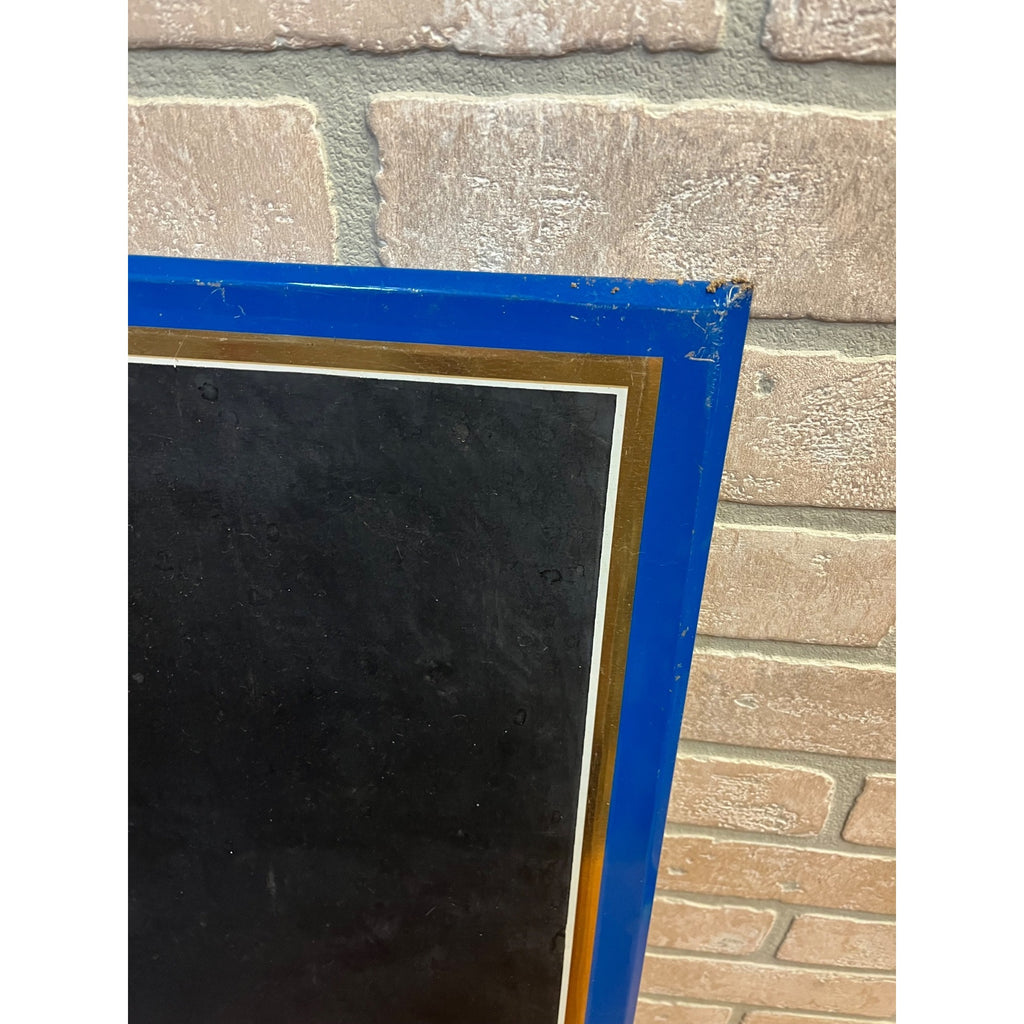 Vintage Pabst Blue Ribbon Beer Menu Board Tin Advertising Sign PBR Blue