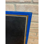 Vintage Pabst Blue Ribbon Beer Menu Board Tin Advertising Sign PBR Blue