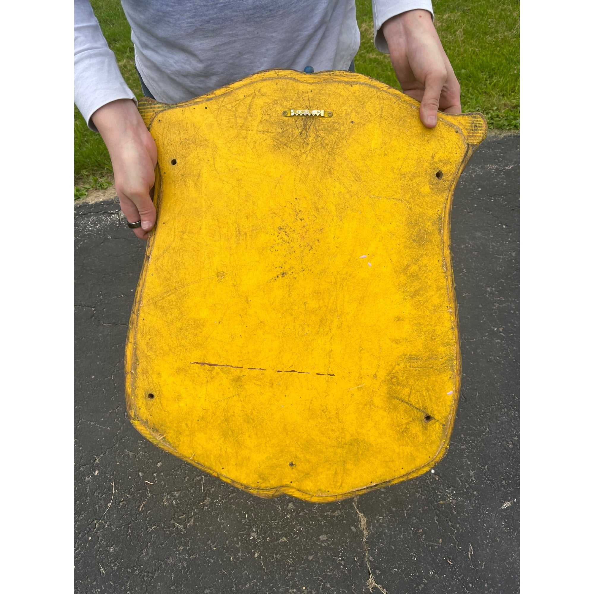 Antique Handmade Americana Folk Art Frame w/ Mail Pouch Indian Tin Sign Tobacco