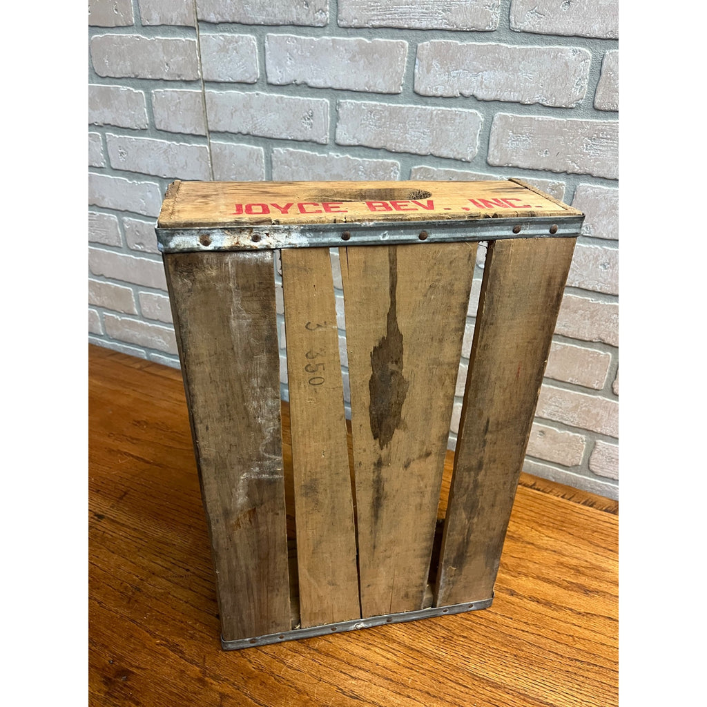 Vintage Seven-Up 7UP Wood Soda Crate  Joyce Beverage Inc Advertising Bottle Carrier