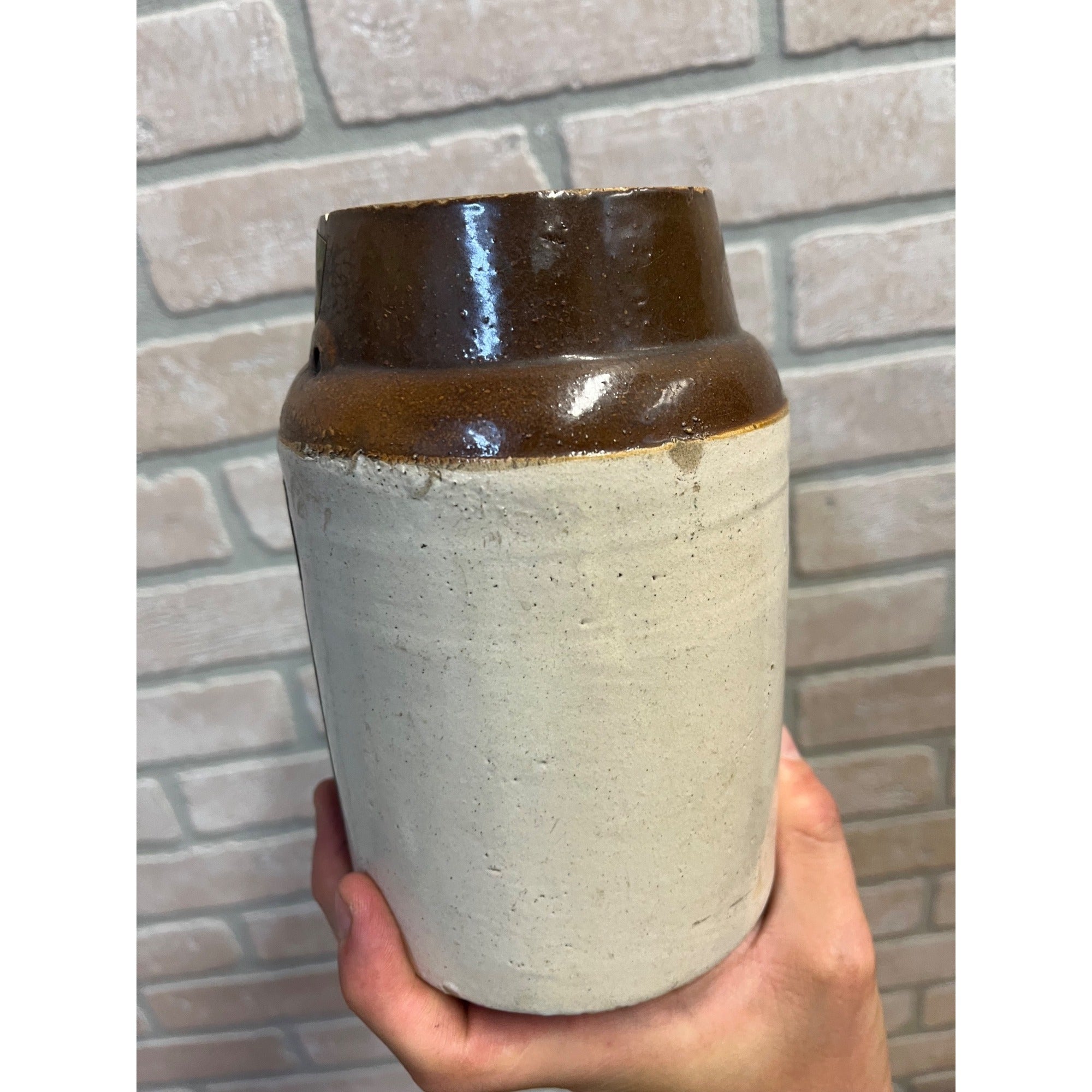 Antique Sears Roebuck Rivera Brand Jelly Jam Stoneware Crock Advertising Primitive Farmhouse