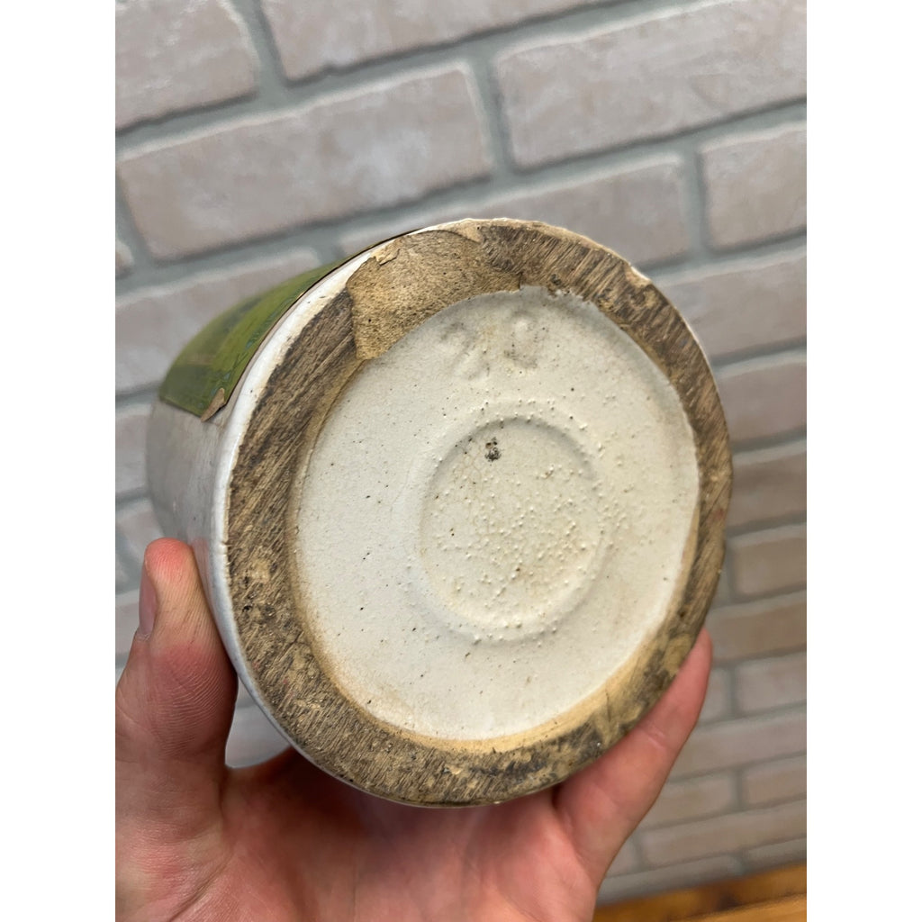 Antique Sears Roebuck Rivera Brand Jelly Jam Stoneware Crock Advertising Primitive Farmhouse