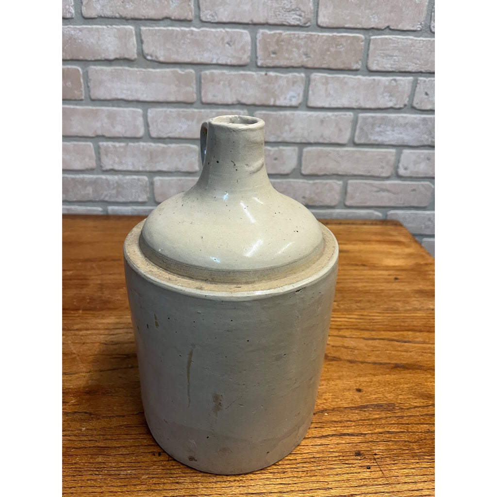 Antique 1900s 1 Gallon Redwing Stoneware Shoulder White Jug Bottom Marked Crock