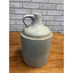 Antique 1900s 1 Gallon Redwing Stoneware Shoulder White Jug Bottom Marked Crock