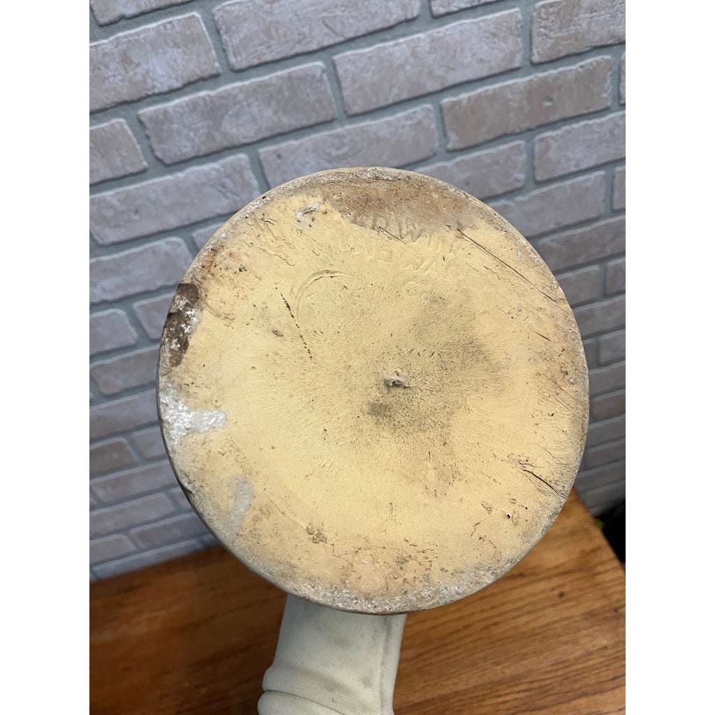 Antique 1900s 1 Gallon Redwing Stoneware Shoulder White Jug Bottom Marked Crock