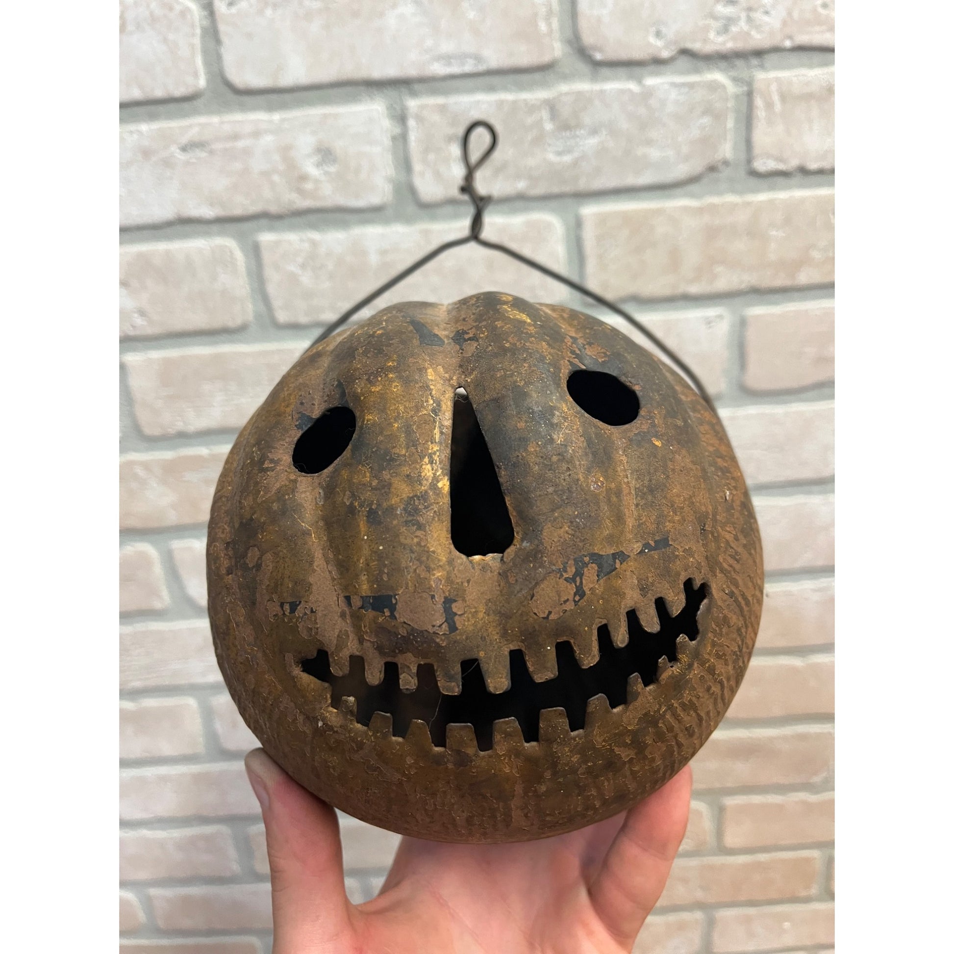 RARE Antique Vintage Halloween Parade Torch Tin Metal Lantern