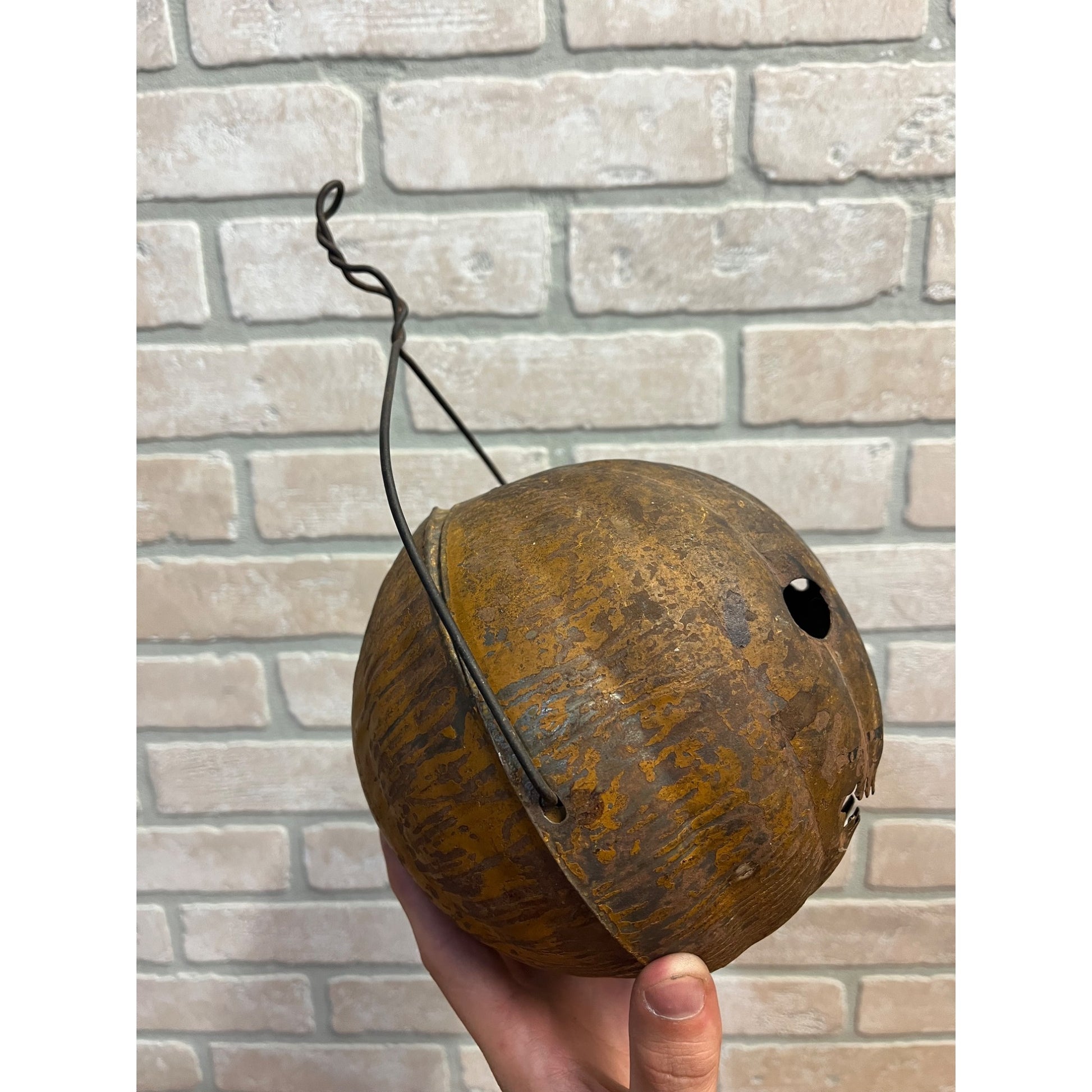 RARE Antique Vintage Halloween Parade Torch Tin Metal Lantern