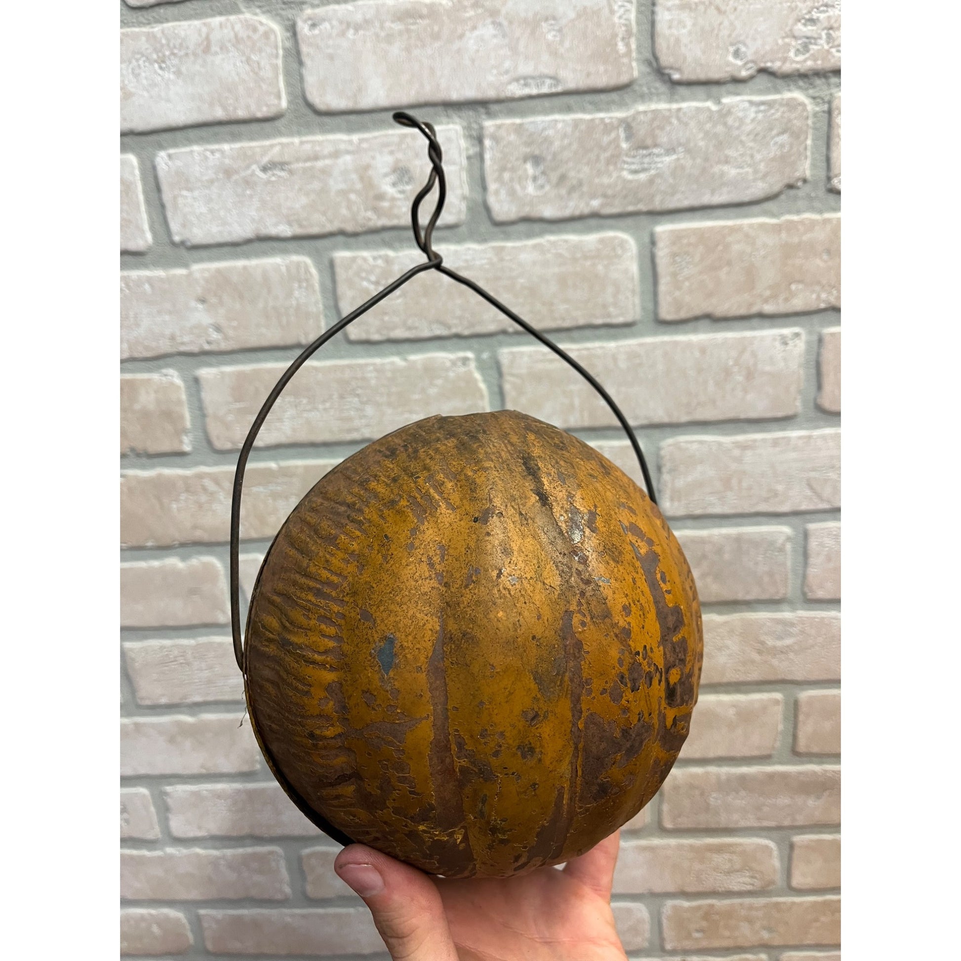 RARE Antique Vintage Halloween Parade Torch Tin Metal Lantern