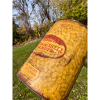 Vintage 1930s Fisher's Salted Peanuts Large 10lb Advertising Tin Can St Paul MN