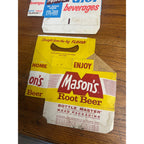 Mason's Root Beer Diet Cardboard Carrier Six Pack Carton Bottle 6-Pack Cases Vintage