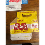 Mason's Root Beer Diet Cardboard Carrier Six Pack Carton Bottle 6-Pack Cases Vintage