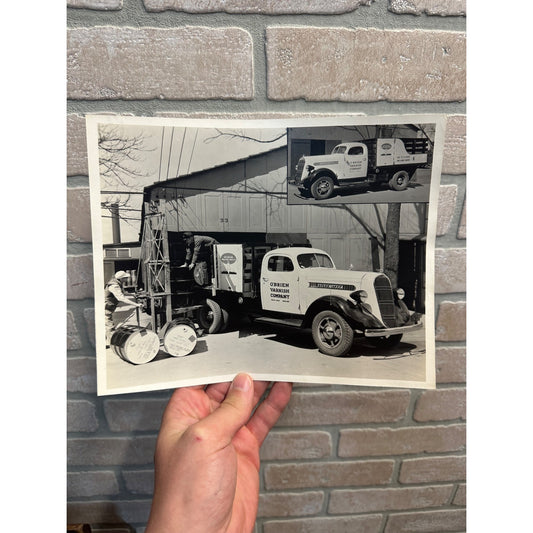 Vintage 1936 Studebaker Delivery Truck Advertising Dealership Photo Varnish