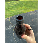 1800s Gutsch Brew Co Sheboygan WI Brown Blob Top Beer Bottle W Hexagonal Base