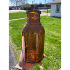 Antique Milwaukee Pickle Fruit Jar 9.75" Advertising Wauwatosa Wisconsin Bottle Amber