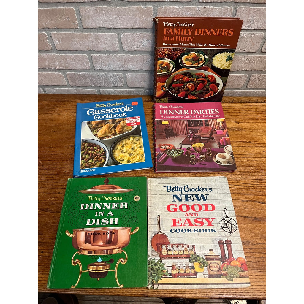 Vintage Betty Crocker Recipe Cookbooks Lot (5) Dinner Parties Good & Easy ++