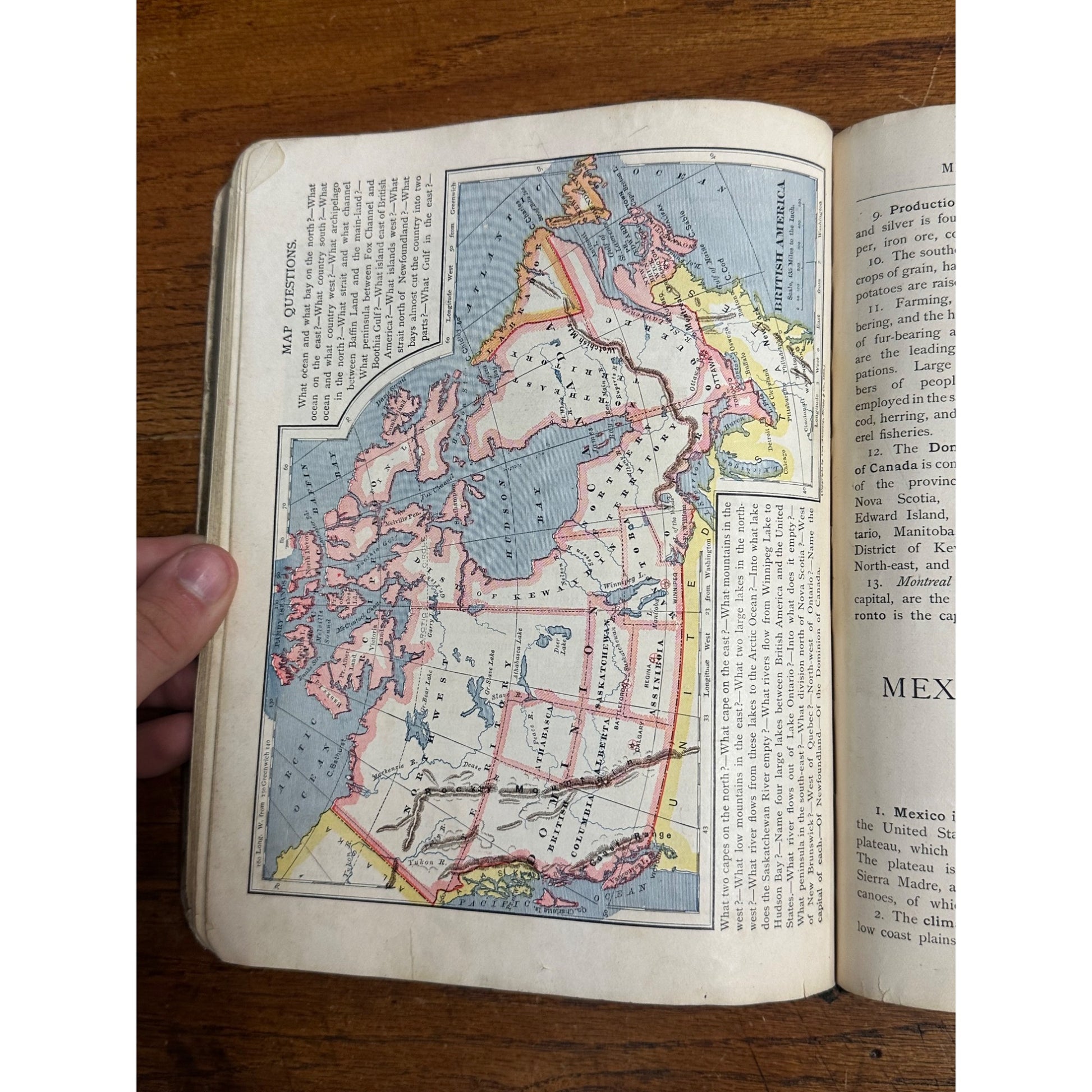 Antique 1883 The Eclectic Elementary Geography School Book Hardcover
