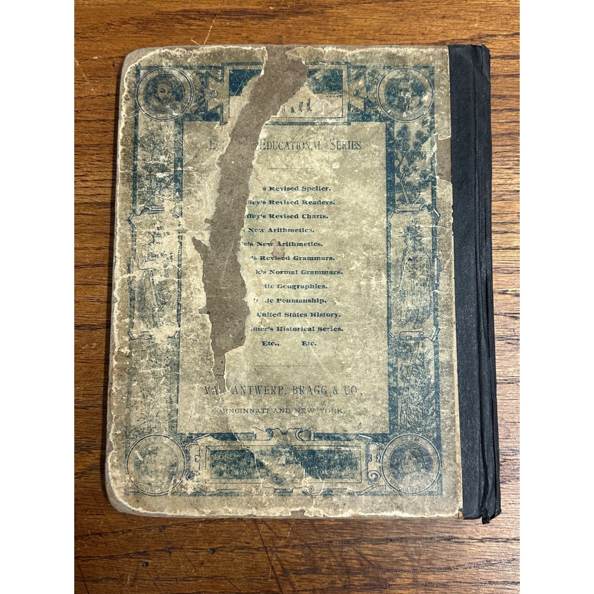 Antique 1883 The Eclectic Elementary Geography School Book Hardcover
