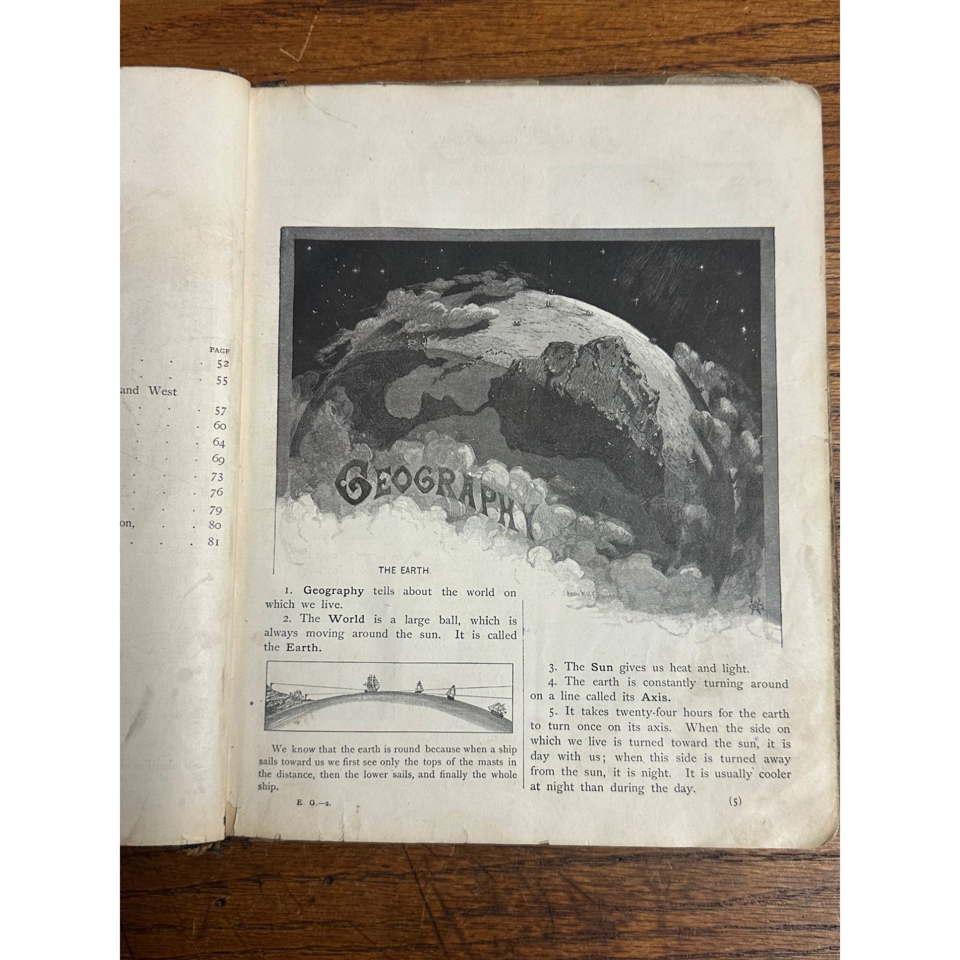 Antique 1883 The Eclectic Elementary Geography School Book Hardcover