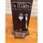 Vintage Schermack Model 310 Visible Coin Op 5 Cent Stamp Machine w/ Topper