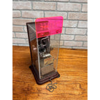 Vintage Schermack Model 310 Visible Coin Op 5 Cent Stamp Machine w/ Topper