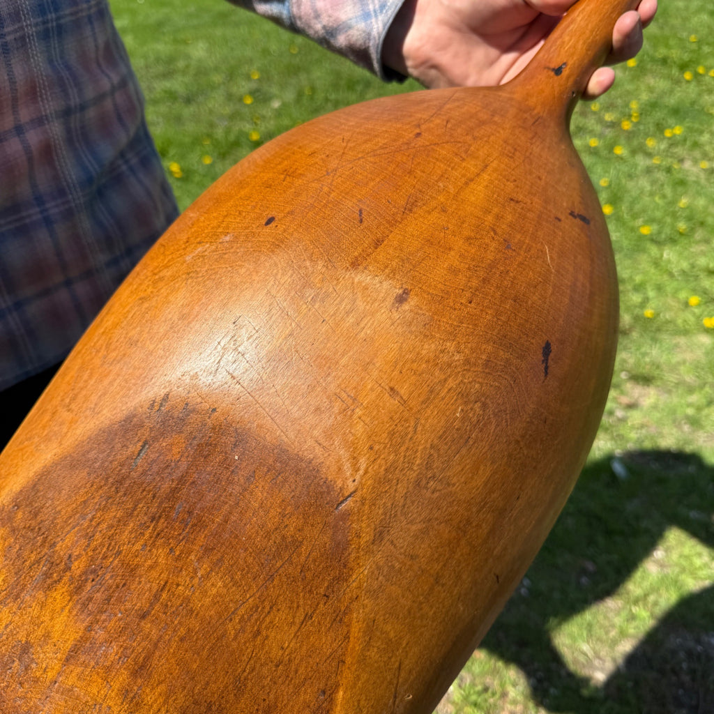 Antique Primitive Hand Carved Wooden Grain Scoop Shovel Farm Tool Rustic Decor