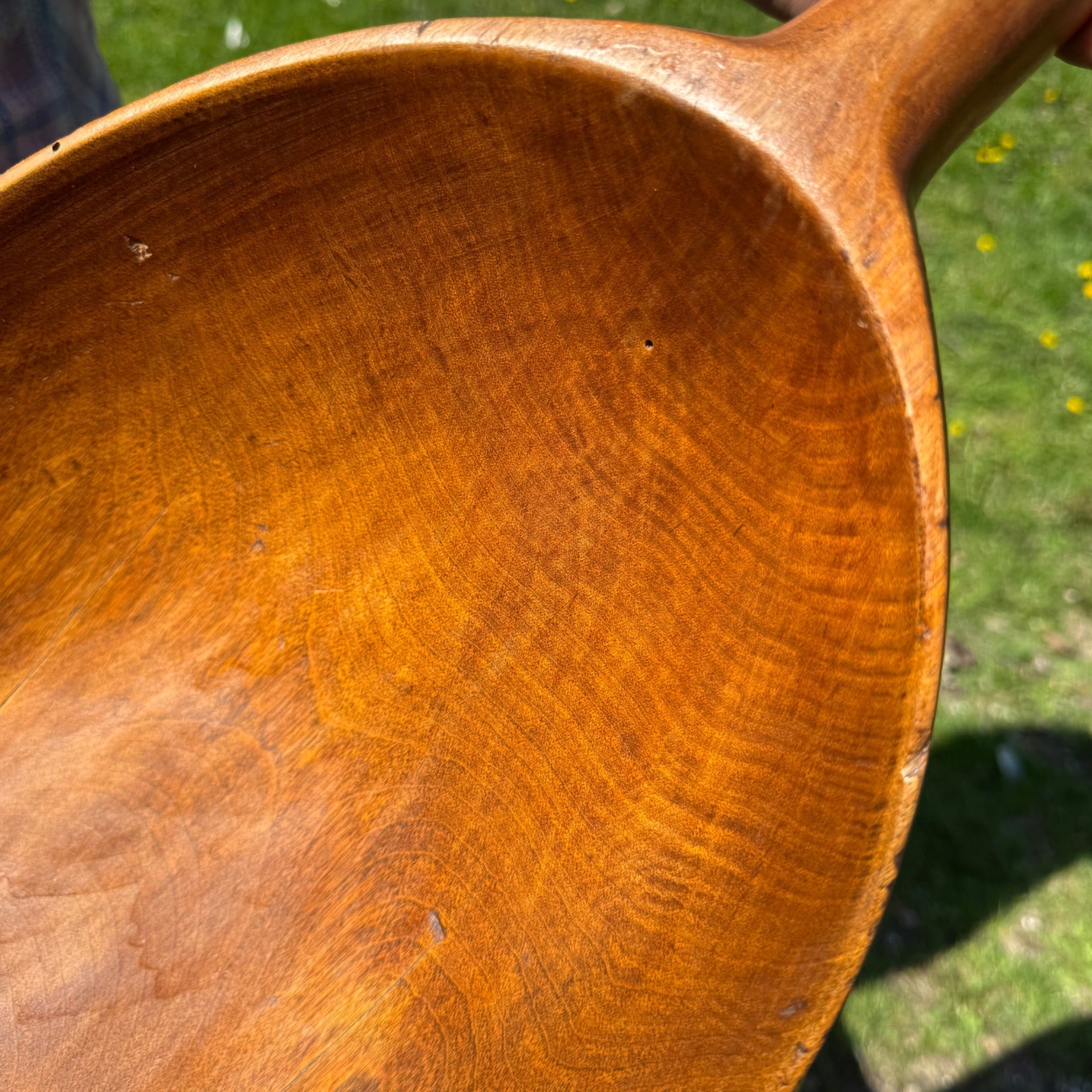 Antique Primitive Hand Carved Wooden Grain Scoop Shovel Farm Tool Rustic Decor